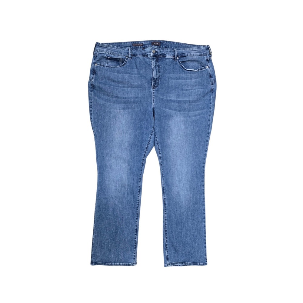 NYDJ Marilyn Straight Leg Jeans 28W Medium Wash Cool Embrace Lift Tuck Blue
